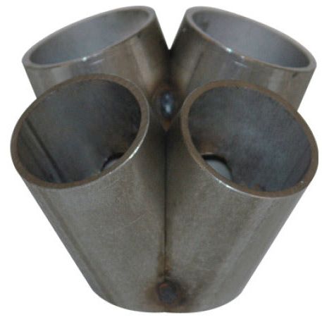 Vibrant 2451 - VIB2451 - Vibrant 4 into 1 SS Turbo Mani Collector for T3 T3/T4 in Flange 48mm Pipe OD 3in tall 72mmx48mm out - Shipped in Europe - Tuningsupply.com