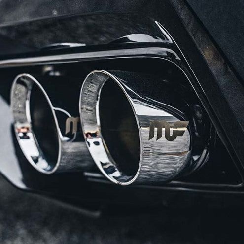 Magnaflow 19206 - MAG19206 - MagnaFlow Axle-Back, SS, 3in, Quad Split Rear 3.5 Tips 2015 Dodge Challenger incl SRT Hellcat - Shipped in Europe - Tuningsupply.com