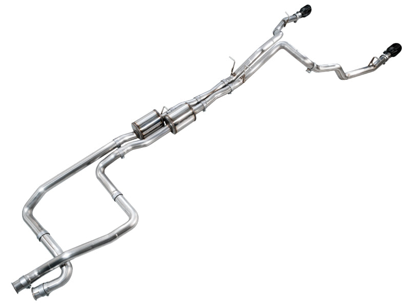 AWE Tuning 3015-33630 - AWE3015-33630 - AWE Tuning 2025+ RAM 1500 RHO 3.0 I6 TT 0FG Dual Rear Exit Cat-Back Exhaust - Diamond Black Tips - Shipped in Europe - Tuningsupply.com