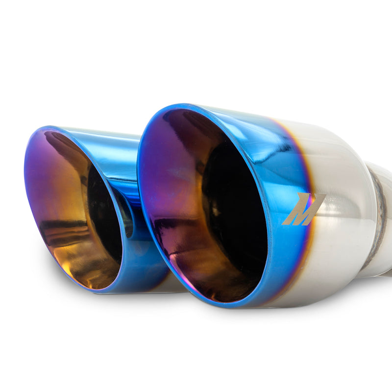 Mishimoto MMEXH-TIP-FSTBT - MISMMEXH-TIP-FSTBT - Mishimoto Dual Offset Tips 2.5in Inlet 3in Outlet Slash Cut - Burnt - Shipped in Europe - Tuningsupply.com