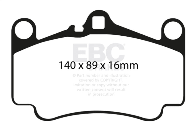 EBC DP51515NDX - EBCDP51515NDX - EBC 03-05 Porsche 911 (996) (Cast Iron Rotor only) 3.6 Carrera 4S Bluestuff Front Brake Pads - Shipped in Europe - Tuningsupply.com