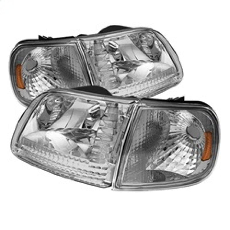 SPYDER 5070326 - SPY5070326 - xTune Ford F150 97-03 / Expedition 97-02 Crystal Headlights w/Corner Chrome HD-JH-FF15097-SET-AM-C - Shipped in Europe - Tuningsupply.com