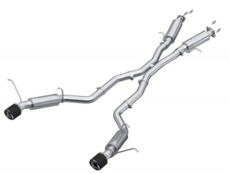 MBRP PS55253CF - MBRPS55253CF - MBRP 2012+ Jeep Grand Cherokee SRT 6.4L 3in Dual Rear Exit T304SS Catback Exhaust - CF Tips - Shipped in Europe - Tuningsupply.com