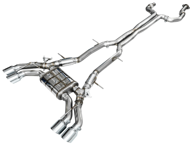 AWE Tuning 3025-42436 - AWE3025-42436 - AWE Tuning 2021+ Cadillac CT4-V Blackwing SwitchPath Exhaust - Chrome Silver Tips - Shipped in Europe - Tuningsupply.com