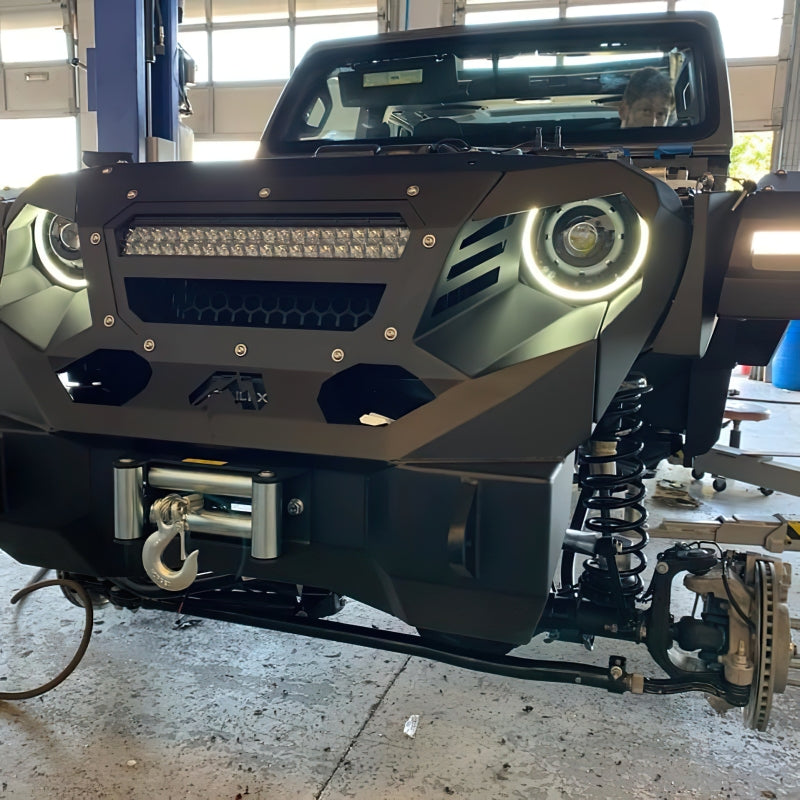 ORACLE Lighting 5839-504-PSC - ORL5839-504-PSC - Oracle Oculus Bi-LED Projector Headlights for Jeep JL/Gladiator JT Satin Silver 5500K - Shipped in Europe - Tuningsupply.com