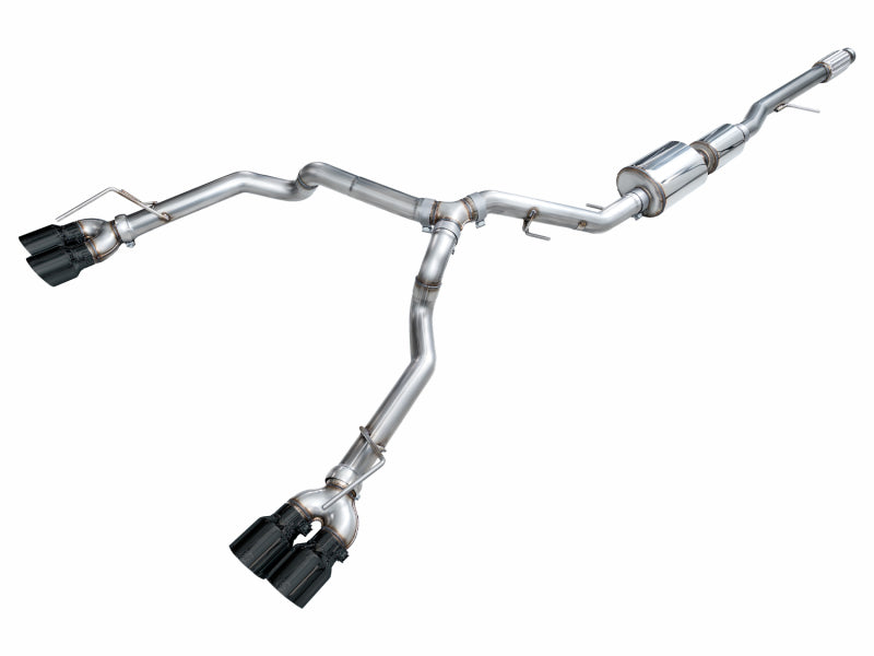 AWE Tuning 3015-43007 - AWE3015-43007 - AWE Tuning 2021+ GMC Suburban/Yukon XL 5.3L 0FG Split Rear Exit Catback - Quad Diamond Blk Tips - Shipped in Europe - Tuningsupply.com
