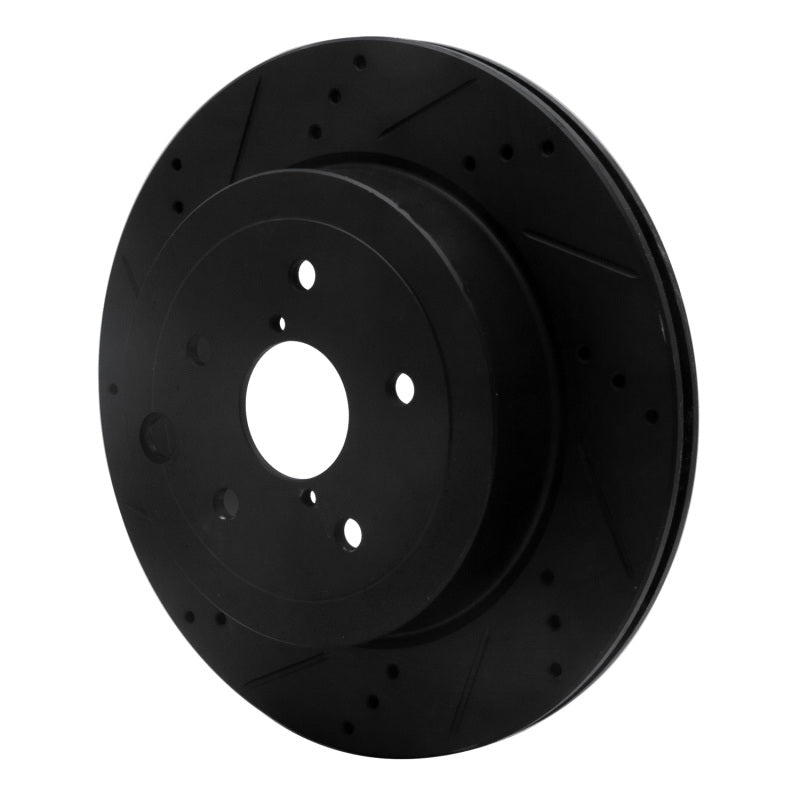 R1 Concepts 633-13022L - RNC633-13022L - R1 08-20 Subaru WRX Rear Left Drilled & Slotted Black Brake Rotor - Shipped in Europe - Tuningsupply.com
