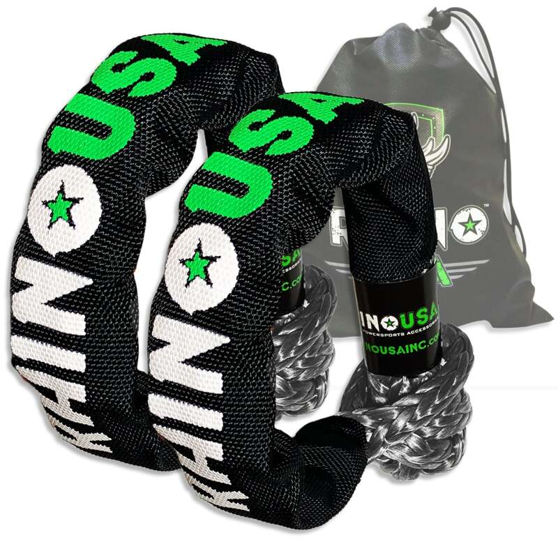 Rhino USA SFTSHACK-12-GRY-2 - RSASFTSHACK-12-GRY-2 - Rhino USA Synthetic Soft Shackles Gray (2-Pack) - Shipped in Europe - Tuningsupply.com