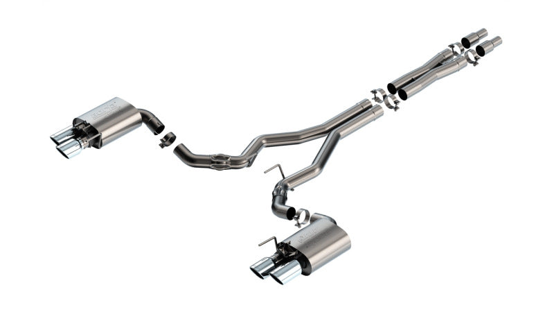 Borla 140963 - BOR140963 - Borla 2024 Ford Mustang GT 5.0L V8 w/ Active Exhaust ATAK Cat-Back Exhaust System - Shipped in Europe - Tuningsupply.com