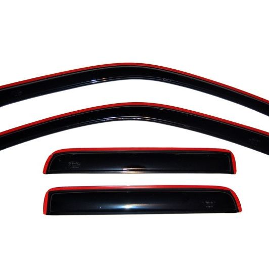 AVS 194133 - AVS194133 - AVS 04-12 Chevy Colorado Crew Cab Ventvisor In-Channel Front & Rear Window Deflectors 4pc - Smoke - Shipped in Europe - Tuningsupply.com