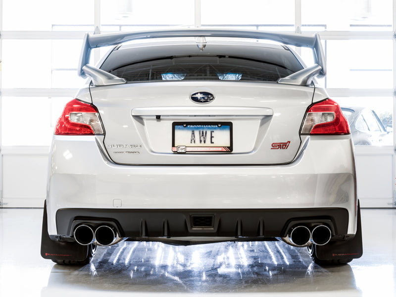AWE Tuning 3015-42104 - AWE3015-42104 - AWE Tuning Subaru STI VA / WRX GV / STI GV Sedan Touring Edition Exhaust - Chrome Silver Tip (102mm) - Shipped in Europe - Tuningsupply.com