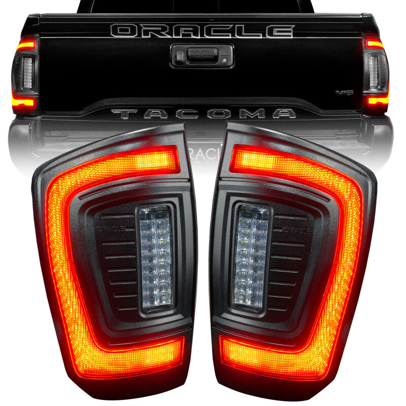 ORACLE Lighting 5911-504-T - ORL5911-504-T - Oracle Lighting 16-23 Gen 3 Toyota Tacoma Black Series Flush Style LED Tail Lights - Shipped in Europe - Tuningsupply.com