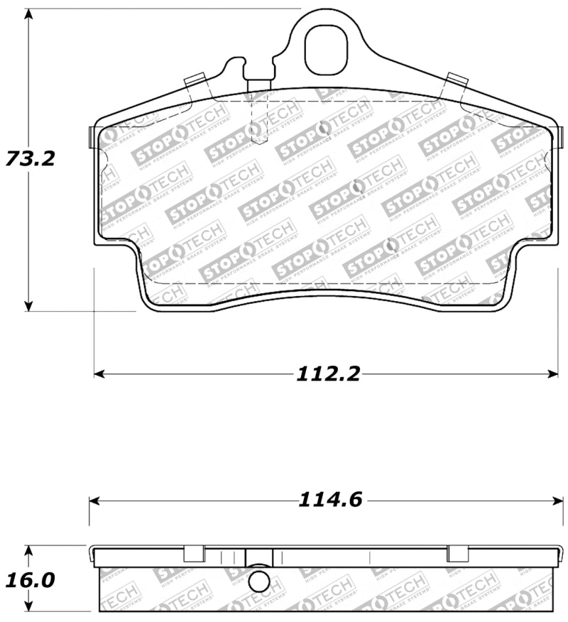 Stoptech 309.07380 - STO309.07380 - StopTech Performance 97-04 Porsche Boxster / 00-08 Boxster S / 98-08 911 Rear Brake Pads - Shipped in Europe - Tuningsupply.com