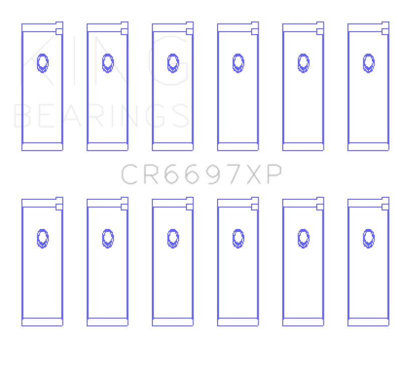 King Engine Bearings GCR6697XPSTDX - KINGCR6697XPSTDX - King Engine Bearings Nissan RB25/RB26 Performance Rod Bearing Set - Size STDX - Shipped in Europe - Tuningsupply.com