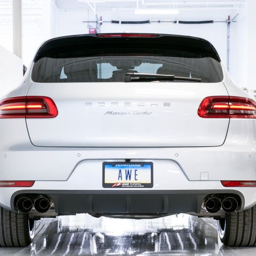 AWE Tuning 3020-43040 - AWE3020-43040 - AWE Tuning Porsche Macan Track Edition Exhaust System - Diamond Black 102mm Tips - Shipped in Europe - Tuningsupply.com