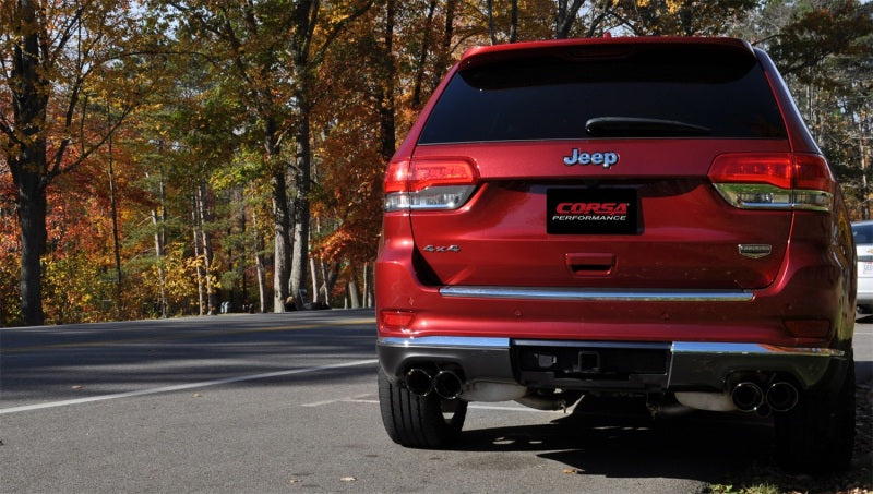 CORSA Performance 14992BLK - COR14992BLK - Corsa 2014-2021 Jeep Grand Cherokee Summit Edition Black 2.5in Dual Rear Exit Cat-Back Exhaust - Shipped in Europe - Tuningsupply.com