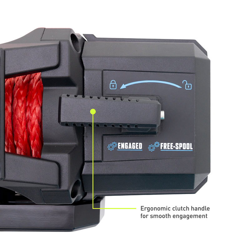 Borne Off-Road - BRNBNWN-12-SRD - Borne Off-Road 12K Winch - Red Synthetic Rope - Shipped in Europe - Tuningsupply.com