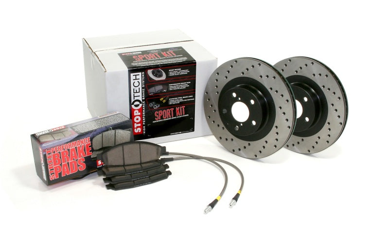 Stoptech - STO979.33010F - Sport Axle Pack Drilled Rotor, Front - Shipped in Europe - Tuningsupply.com