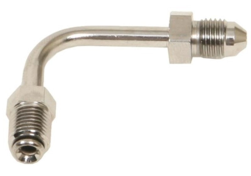 Russell R4282C - RUSR4282C - Russell Performance 3/8in-24 Inverted Flare to Male -3AN Steel Chrome 90 Degree Brake Line Fitting - Shipped in Europe - Tuningsupply.com