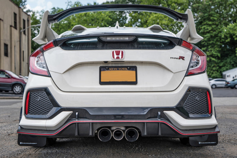 Rally Armor MF47-UR-BLK/DGRY - RALMF47-UR-BLK/DGRY - Rally Armor 17-22 Honda Civic Type R Black UR Mud Flap w/Dark Grey Logo - Shipped in Europe - Tuningsupply.com