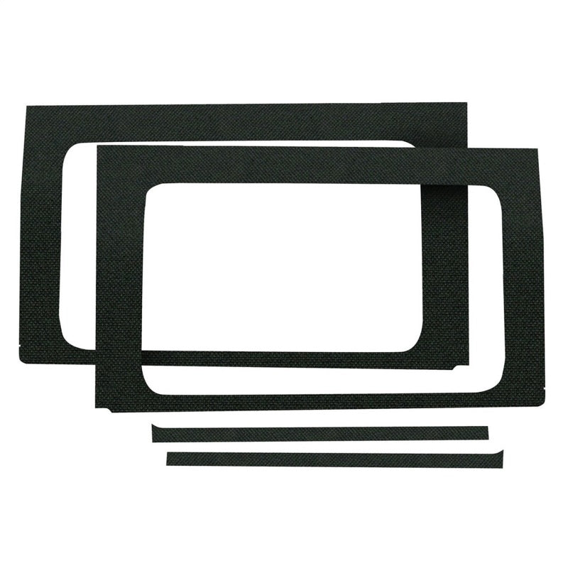 DEI 50173 - DEI50173 - DEI 18-23 Jeep Wrangler JL 4-Door Boom Mat Rear Side Window Trim - 4 Piece - Black - Shipped in Europe - Tuningsupply.com