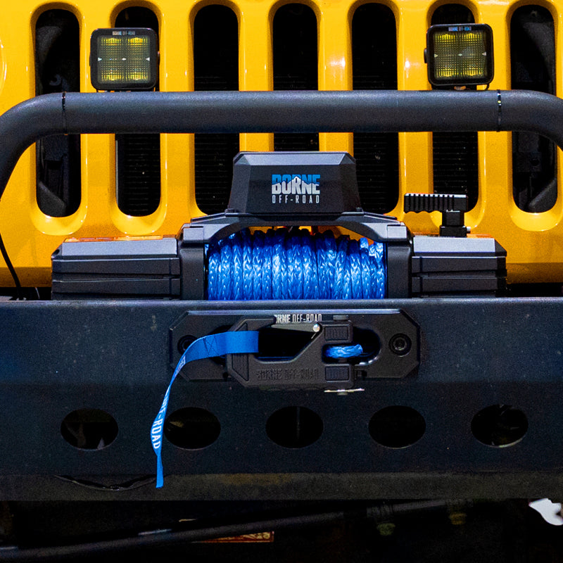 Borne Off-Road BNWN-12-SBK - BRNBNWN-12-SBK - Borne Off-Road 12K Winch - Black Synthetic Rope - Shipped in Europe - Tuningsupply.com