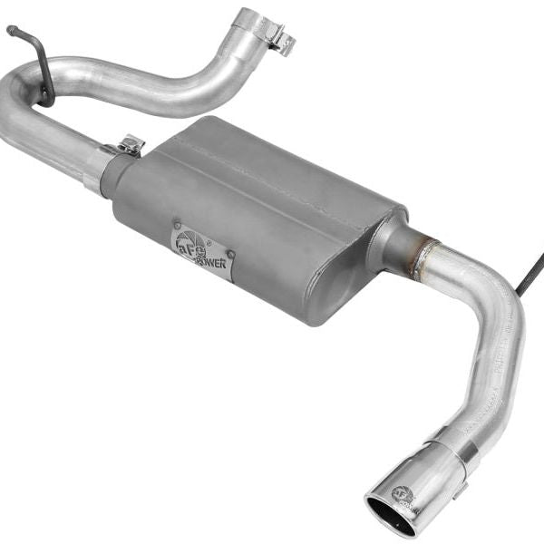 aFe Scorpion 2-1/2in Alum Steel Axle-Back Exhaust w/Polished Tip 07-18 Jeep Wrangler JK V6-3.6/3.8L-tuningsupply.com