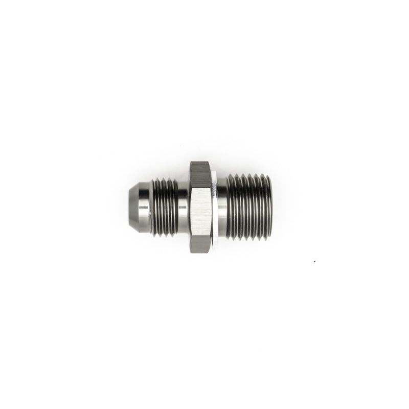DeatschWerks 6-02-0615-B - DWK6-02-0615-B - DeatschWerks 6AN Male Flare to M16 X 1.5 Male Metric Adapter (Incl Washer) - Anodized Matte Black - Shipped in Europe - Tuningsupply.com