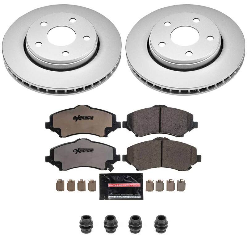 PowerStop CPK3097-36 - PSBCPK3097-36 - Power Stop 07-17 Jeep Wrangler Front Z36 Coated Truck & Tow Brake Kit - Shipped in Europe - Tuningsupply.com