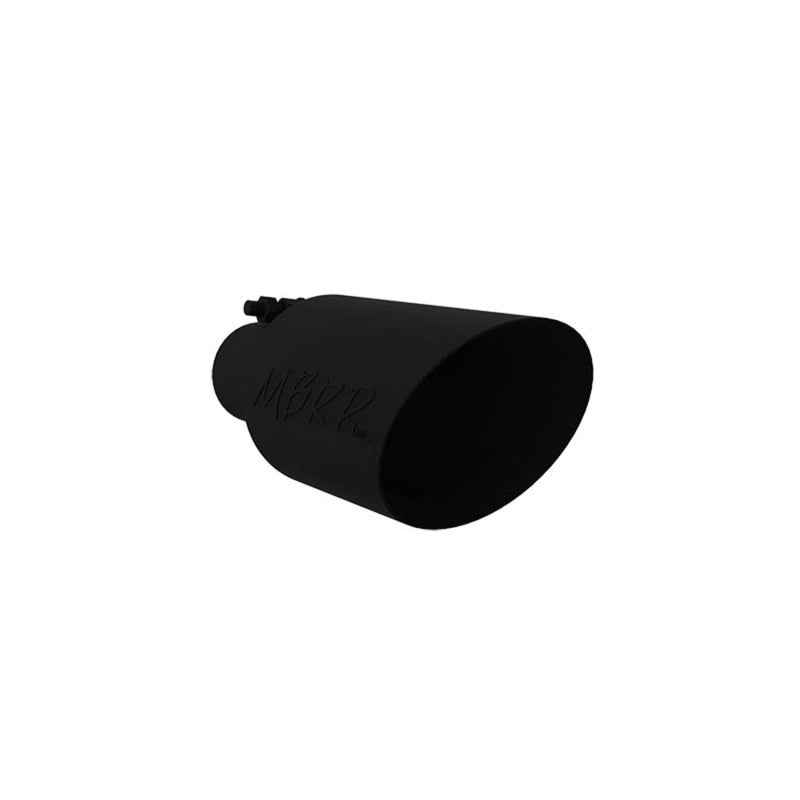 MBRP PT5161BLK - MBRPT5161BLK - MBRP Universal Dual Wall Angle Rolled End Tip 4-1/2in OD / 2-1/2in Inlet / 11in Length - Black - Shipped in Europe - Tuningsupply.com