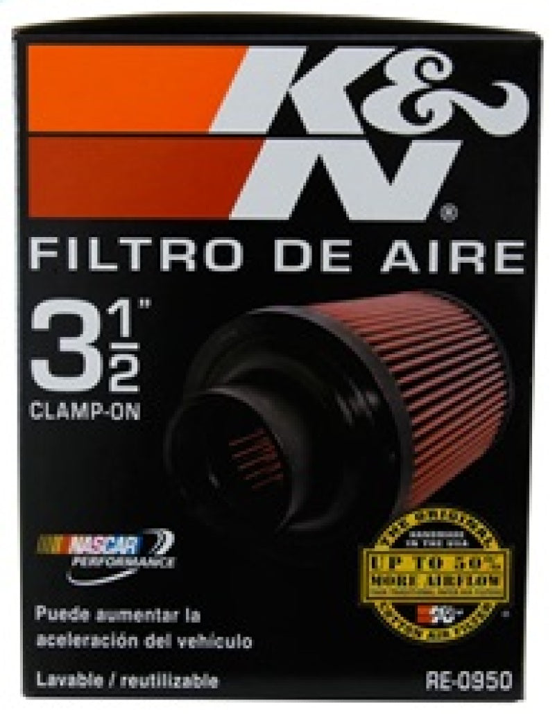 K&N Engineering RE-0950 - KNNRE-0950 - K&N Universal Rubber Filter 3 1/2inch ID FLG / 6inch Base / 4-5/8inch Top / 6inch Height - Shipped in Europe - Tuningsupply.com