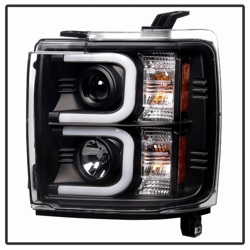 SPYDER 5081032 - SPY5081032 - Spyder Chevy Silverado 2014-16 2500 HD Projector Headlights Light Bar DRL Blk PRO-YD-CSHD14-LBDRL-BK - Shipped in Europe - Tuningsupply.com