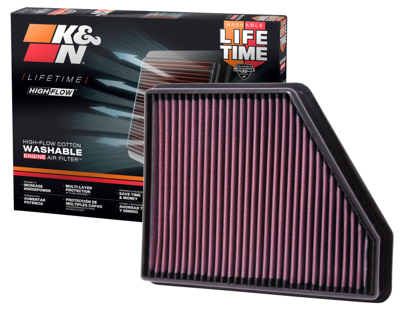 K&N Engineering 33-2434 - KNN33-2434 - K&N 10 Chevy Camaro 3.6/6.2L Drop In Air Filter - Shipped in Europe - Tuningsupply.com