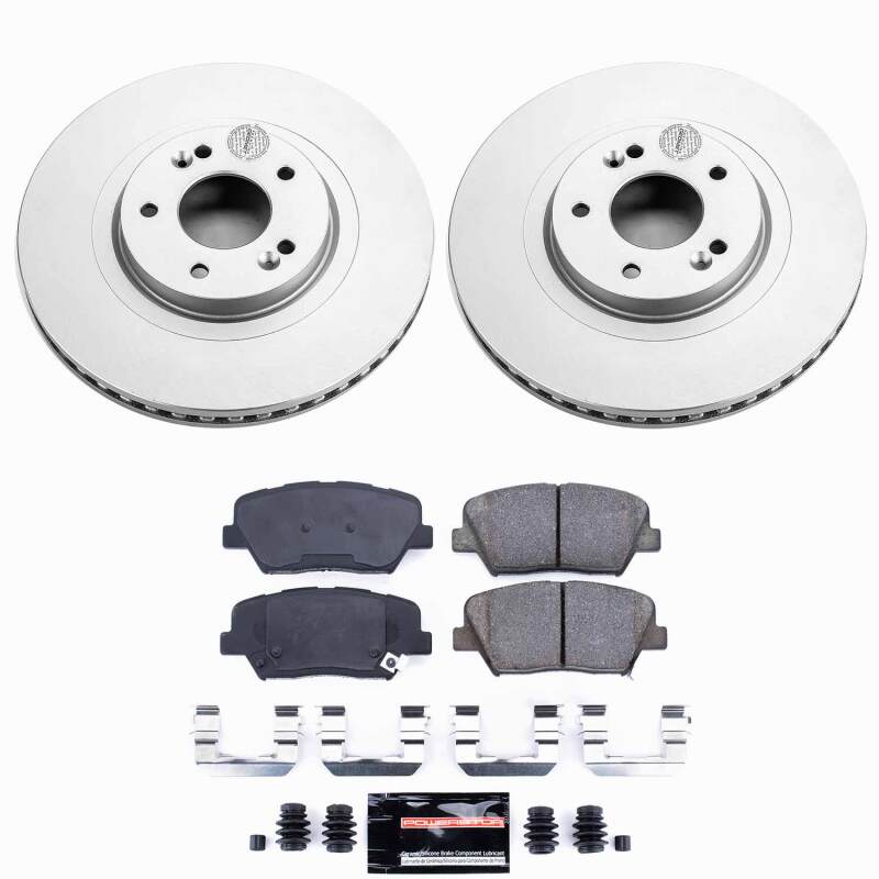 PowerStop CPK7064-23 - PSBCPK7064-23 - Power Stop 13-18 Hyundai Santa Fe Sport Front Z23 Coated Brake Kit - Shipped in Europe - Tuningsupply.com