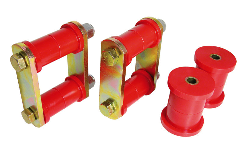 Prothane 6-1053 - PRO6-1053 - Prothane 64-73 Ford Mustang Rear Spring Bushings w/ HD Shackle Kit - Red - Shipped in Europe - Tuningsupply.com