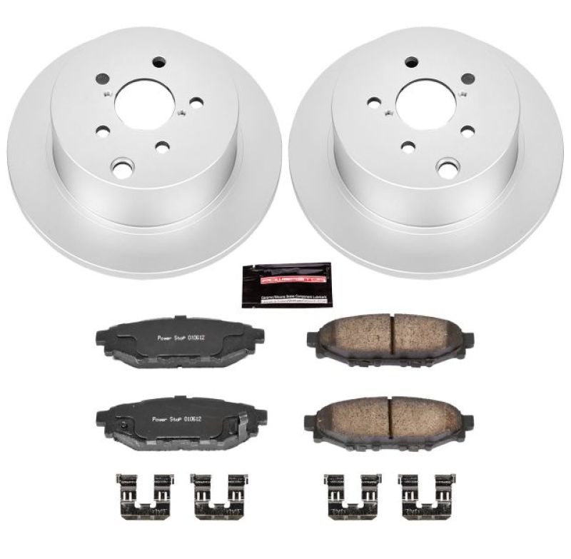 PowerStop CRK6107 - PSBCRK6107 - Power Stop 16-18 Subaru Crosstrek Rear Z17 Evolution Geomet Coated Brake Kit - Shipped in Europe - Tuningsupply.com