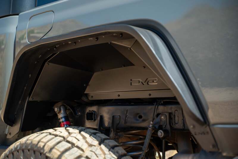 DV8 Offroad INFEND-07RB - DVEINFEND-07RB - DV8 Offroad 20-24 Jeep Gladiator JT Rear Inner Fender Liners - Satin Black - Shipped in Europe - Tuningsupply.com