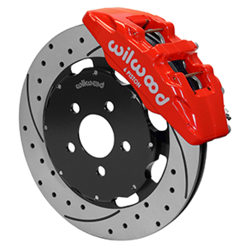 Wilwood 140-16827-DR - WIL140-16827-DR - Wilwood 03-05 Dodge Neon SRT-4 Forged Dynapro 6 Big Brake Front Brake Kit 12.19 - Red - Shipped in Europe - Tuningsupply.com