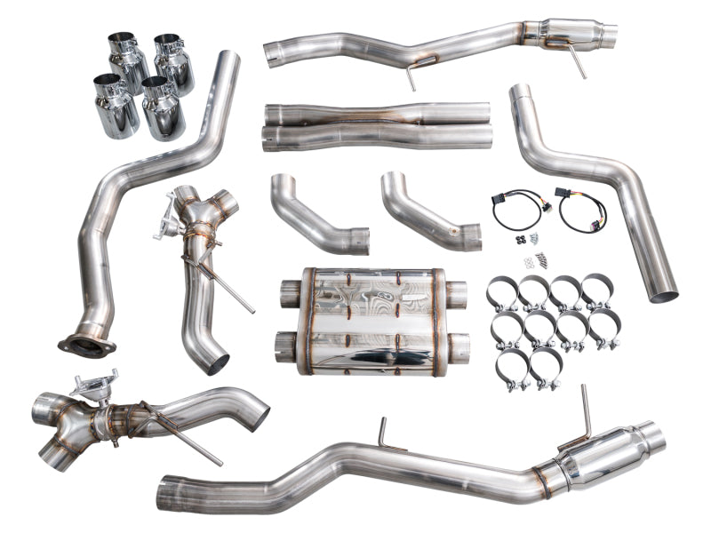 AWE Tuning 3025-42562 - AWE3025-42562 - AWE Tuning 22-26 Cadillac CT5-V Blackwing SwitchPath Exhaust - Chrome Silver Tips - Shipped in Europe - Tuningsupply.com