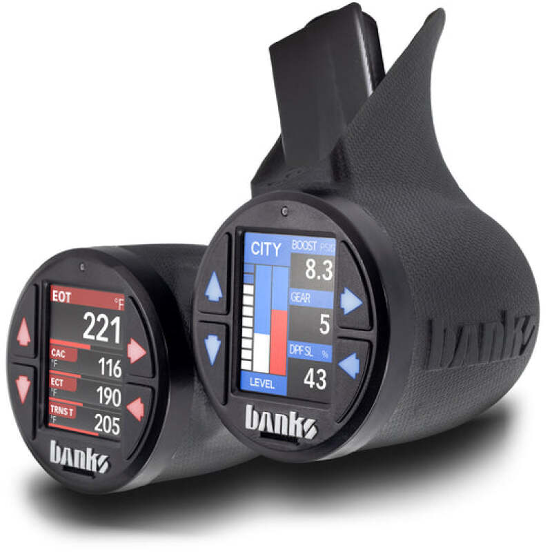 Banks Power 63383 - GBE63383 - Banks Gauge Pod Kit 2023-2024 Ford F250-450 & 2021-24 F150 iDash Stealth Pod Mount - Dual Gauge - Shipped in Europe - Tuningsupply.com