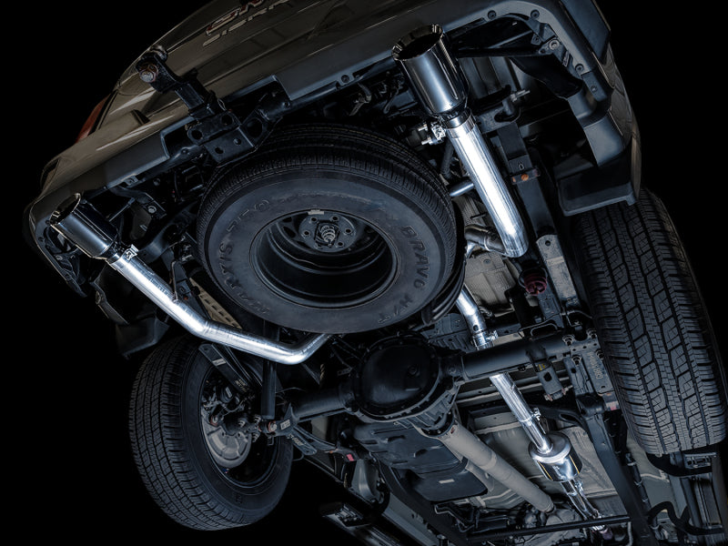 AWE Tuning 3015-33206 - AWE3015-33206 - AWE Tuning 4th Gen GM 1500 5.3L 0FG Catback Split Rear Exit (Flat Bumper) - Dual Diamond Tips - Shipped in Europe - Tuningsupply.com