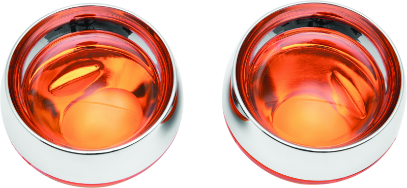 Kuryakyn 2268 - KUR2268 - Kuryakyn Deep Dish Bezels With Amber Lenses - Shipped in Europe - Tuningsupply.com