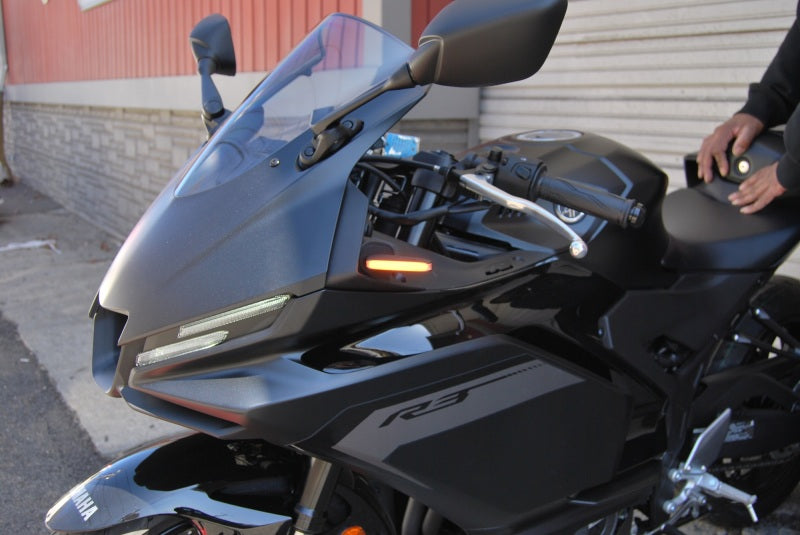 New Rage Cycles R3-FB-25 - NEWR3-FB-25 - New Rage Cycles 25+ Yamaha R3 Front Turn Signals - Shipped in Europe - Tuningsupply.com