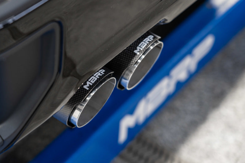 MBRP PS50043CF - MBRPS50043CF - MBRP 19-21 Chevrolet Silverado 1500 5.3L 3in Cat Back w/ 2.5in OD Carbon Fiber Tips - T304 - Shipped in Europe - Tuningsupply.com
