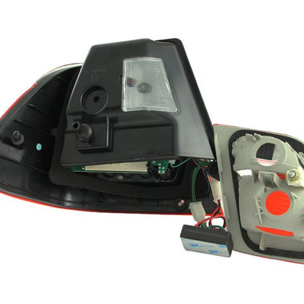 ANZO 321096 - ANZ321096 - ANZO 2002-2005 BMW 3 Series E46 LED Taillights Red/Clear - Shipped in Europe - Tuningsupply.com