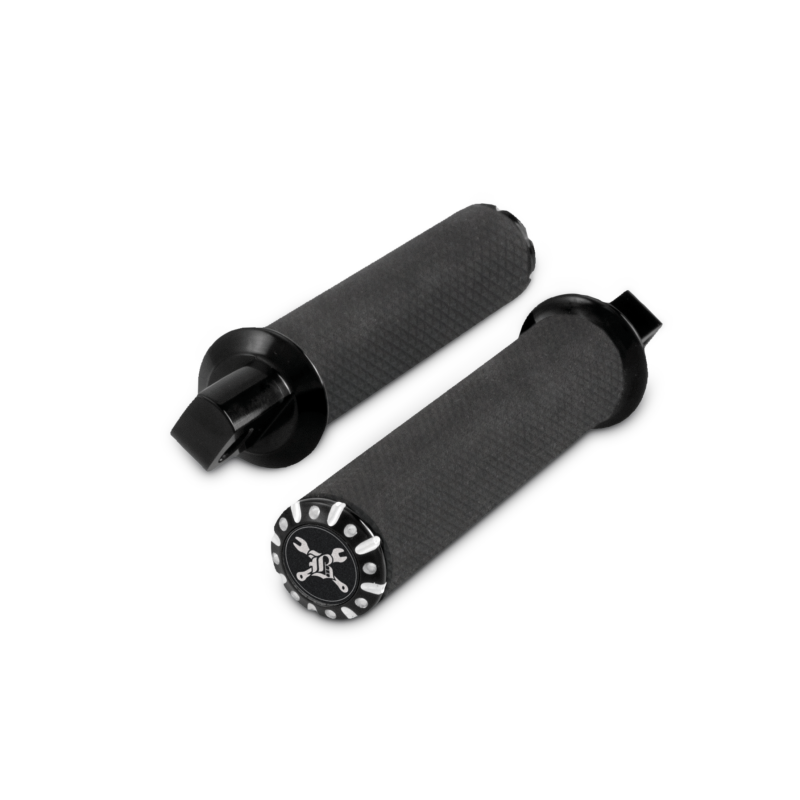 Burly Brand B13-1123BM - BURB13-1123BM - Burly Brand Universal Hawk Footpeg Set Billet - Black Machined - Shipped in Europe - Tuningsupply.com