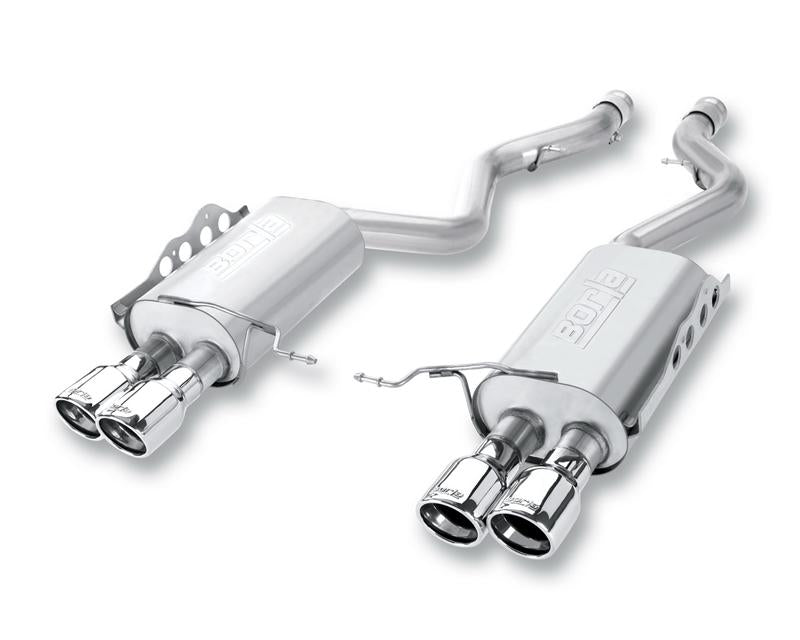 Borla 140576 - BOR140576 - Borla 14 Silv/Sierra 1500 EC Std/CC Short 143.5in WB S-Type Dual Rolled Side Exit Cat-Back Exhaust - Shipped in Europe - Tuningsupply.com
