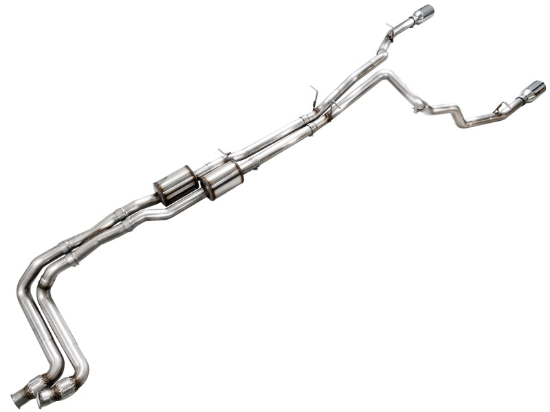 AWE Tuning 3015-32530 - AWE3015-32530 - AWE 25+ RAM 1500 3.0TT 0FG Catback Touring Exhaust - Chrome Silver Tips - Shipped in Europe - Tuningsupply.com