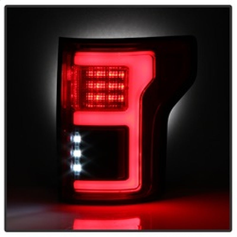 SPYDER 5085320 - SPY5085320 - Spyder 15-18 Ford F-150 LED Tail Lights (w/Blind Spot) - Red Clear (ALT-YD-FF15015BS-LBLED-RC) - Shipped in Europe - Tuningsupply.com