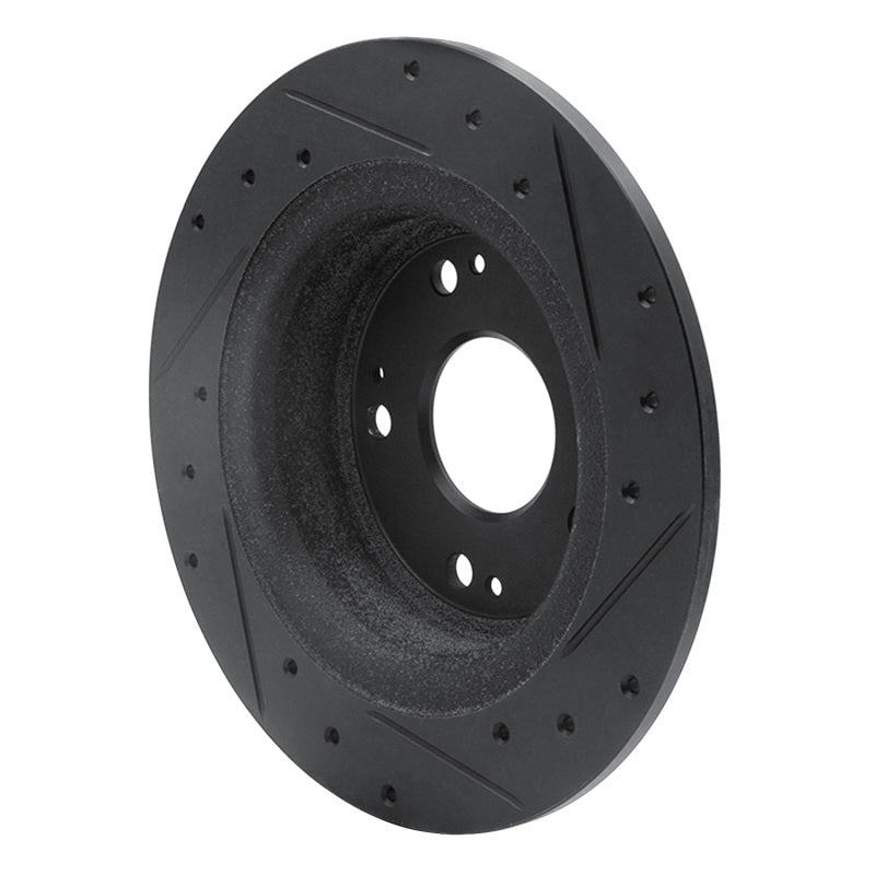 R1 Concepts 633-59032L - RNC633-59032L - R1 05-17 Honda Accord Rear Left Drilled & Slotted Black Brake Rotor - Shipped in Europe - Tuningsupply.com